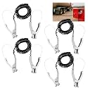 Copkim 4 Sets 16.4ft Insulated Grounding Cable with Clamp, Black