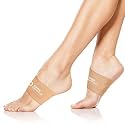 Copper Compression Arch Support Sleeves. Targeted Compression for Plantar Fasciitis Symptoms, Pain, Flat Feet &amp; High Arches. Breathable Support for Men &amp; Women - Nude