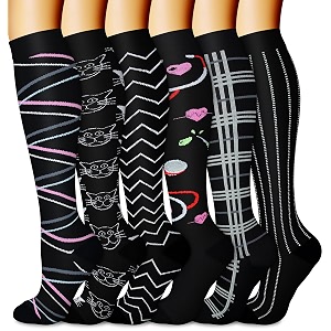 copper compression socks 3 pairs 15-20 mmhg is best athletic amp medical for men amp women running flight travel nurses - boost performance blood circulation amp recovery