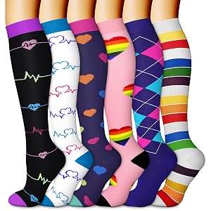 copper compression socks 3 pairs 15-20 mmhg is best athletic amp medical for men amp women running flight travel nurses - boost performance blood circulation amp recovery