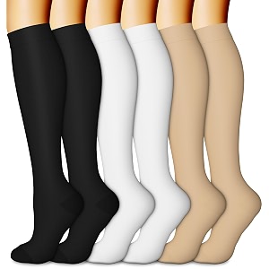 copper compression socks 3 pairs 15-20 mmhg is best athletic amp medical for men amp women running flight travel nurses - boost performance blood circulation amp recovery