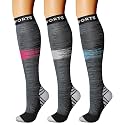 Copper Compression Socks (3 Pairs), 15-20 mmhg is BEST Athletic &amp; Medical for Men &amp; Women, Running, Flight, Travel, Nurses - Boost Performance, Blood Circulation &amp; Recovery