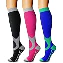 Copper Compression Socks (3 Pairs), 15-20 mmhg is BEST Athletic &amp; Medical for Men &amp; Women, Running, Flight, Travel, Nurses - Boost Performance, Blood Circulation &amp; Recovery