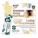 Copper Cow Coffee Sweetened Condensed Milk Coffee Creamer Singles (8 pack) | Vietnamese Inspired Coffee Creamer, All Natural Creamer Packets for Pour Overs & Lattes | No Refrigeration Needed