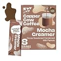 Copper Cow Coffee Sweetened Mocha Milk Single Serve Pour Over Creamers, 8pk