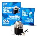 Copper Cow Coffee Vanilla, Vietnamese Pour Over, Dark Roast 24 Single Serve