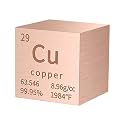 Copper Cube Metal Density Cubes Pure Metal High Density Element Cube for Element Collections Lab Experiment Periodic Table Collection DIY Teacher Science Creative Gift（Copper，1 Inch）