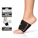 Copper Fit Rapid Relief Plantar Fascia Arch Foot Wrap with Hot or Cold Gel Pack, Black, Adjustable