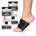 Copper Fit Rapid Relief Plantar Fascia Arch Foot Wrap with Hot or Cold Gel Pack, Black, Adjustable (Pack of 2)