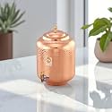 Copper-Master 14 Litre Hammered Copper Water Dispenser (Matka) Container Pot with Pure Copper and Ayurvedic Health Benefits (14000 ml)