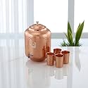 Copper-Master 5 Litre Hammered Copper Water Dispenser (Matka/Pot) Container Pot with Pure Copper and Ayurvedic Health Benefits (5000 ml)