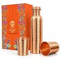 Copper-Master Pure Copper Water Bottle 1L amp