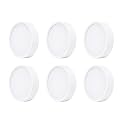 COPPER STONE 12W Surface Mounted LED Round Panel Light | Natural White (4000K) | White Polycarbonate Body | Energy Efficient Direct Ceiling Light for Wooden, Concrete &amp; RCC Ceiling | Pack of 6