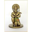 Copperhoard Hanuman Ji Murti | Small Resin Golden Gray 4 Inches | for Car Dashboard Home Decor Pooja Room Office Table | Bajrangbali Idol Statue Showpiece Decoration Gift Items, Idol