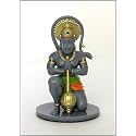 Copperhoard Hanuman Ji Murti | Small Resin Steel Gray 4 Inches | for Car Dashboard Home Decor Pooja Room Office Table | Bajrangbali Idol Statue Showpiece Decoration Gift Items, Idol