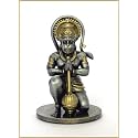 Copperhoard Hanuman Ji Murti | Small Resin Golden Gray 4 Inches | for Car Dashboard Home Decor Pooja Room Office Table | Bajrangbali Idol Statue Showpiece Decoration Gift Items, Idol