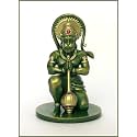 Copperhoard Hanuman Ji Murti | Small Resin Golden Green 4 Inches | for Car Dashboard Home Decor Pooja Room Office Table | Bajrangbali Idol Statue Showpiece Decoration Gift Items, Idol