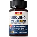 CoQ10 Ubiquinol 600mg Softgels, Coenzyme Co q 10 Supplement with Pqq Vitamins Black Pepper, Maximum Absorption Cq10 for Antioxidants, Vascular, Heart Health, Cellular Energy C0q-10 120 Count