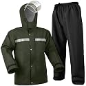 Coralrain Rain Suit Safety Waterproof Rain Jacket and Trouser Suit Raincoat With Hood lining For Men Women Adults Breathable