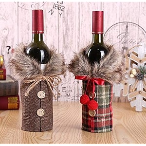coraltree christmas santa wine bottle cover set of 2