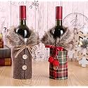 CORALTREE Christmas Santa Wine Bottle Cover set of 2