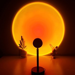 corated aluminium sunset lamp projector sunset light 180 degree rotation projection led night light for photographysunset red pack of 1