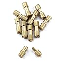 Corby Bolt Fasteners (10 Pack) for DIY Handles &amp; Knife Handle Repair - USA Size (0.312 x 0.250 x 0.96 Inch) - (Brass) - for Full Tang Fixed Blade Knives