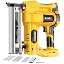 Ecarke Cordless 2" Brad Nailer Compatible with DeWalt 20V Battery(Tool only), 2 in 1 Electric Nail Gun Staple Gun with 18GA Nails, Power Nail Gun for Trim Wood Crafting Home Carpentry, 7.2LBS