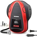 Tyre Inflator with 150 PSI Pressure 4000 mAh Battery Display Pressure Detection Air Pump Compressor for Cars, Bikes Bicycles &amp; Balls (Green)
