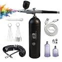 Cordless Airbrush Kit with Compressor 6600mAh 35PSI with LCD Screen