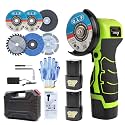 ZFULVO Cordless Angle Grinder Kit 19500RPM Mini Electric Metal Grinding