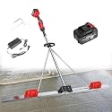 Cordless Brushless Screed Cement, Power Concrete Screed Vibratory Kit with Board and Leveling Ruler, for Road Constructions 1*Battery-1.5M