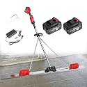 Cordless Brushless Screed Cement, Power Concrete Screed Vibratory Kit with Board and Leveling Ruler, for Road Constructions 1*Battery-1.5M