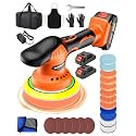 Cordless Car Buffer Polisher, 8 Variable Speed Car Polisher with 2x 21V 2000mAh Batteries & 18 PCS Attachments, 2800-6000RPM Cordless Car Polishing Machine for Waxing, Polishing & Scratch Removal
