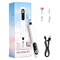 Cordless Electric Nail Polisher , 2027 New Adjustable Speed Nail File Drill，White-2