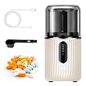 Cordless Electric Pill Crusher Grinder to Fine Powder for Elderly - Beige