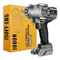 Cordless Impact Wrench 1/2 inch Compatible with Dewalt Battery, 750FT-LBS (1000N.m) Brushless Electric Impact Gun Includes LED Work Light, High Torque Impact Driver, Bare Tool Only