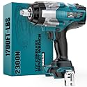 Cordless Impact Wrench 1/2 inch Compatible with Makita Battery: 1700FT-LBS High Torque Impact Wrench Heavy Duty Tool - Brushless Electric Impact Gun Includes LED Work Light - Bare Tool Only
