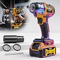 Cordless impact wrench kit, impact with charger, lithium-ion, portable, fast charger - electric tools suitable for home and car maintenance and repair use (Wireless Charging Board Hand)