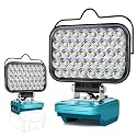 Cordless LED Work Light for Makita 18v Battery, Portable Flood Lights 80W Spotlight Compact Lighting 8000LM With Type C &amp; USB Fast Charging for Camping, Hiking, Fishing,Power Failure,Job Site,Workshop