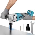 MtiolHig Cordless Metal Nibbler Compatible with Makita 18V Battery, 18-Gauge Electric Nibbler with Assist Handle &amp; 2 Blades, 1900RPM Brushless Metal Cutter for Stainless Steel(Tool Only)