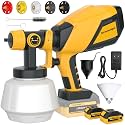 Cordless Paint Sprayer,1200ML Electric Spray Gun with Dual 4.0Ah Batteries