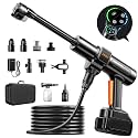 Cordless Portable Car Washer, Handheld Washer with Brushless Motor, 6-in-1 Nozzle and 32 ft Detachable Hose, Battery Powered Washer for Car, Home, Outdoor Patio and Garden Use.