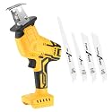 Cordless Reciprocating Saw for Dewalt 20V Battery, 0-3500 SPM Variable Speed, 150W Power Brush Reciprocating Saws,4 Saw Blades Kit Cutting Tool for Metal PVC Wood (Battery Not Included)