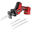 Cordless Reciprocating Saw for Milwaukee M18 Battery, 3 Variable Speed 0-3500 Brushless Recipro Saw, Tool-free Blade Change, 4 Saw Blade Potable Recipro Saw kit for Wood/Metal/PVC Cuts - Tool Only