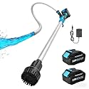 Cordless Stick Water Transfer Pump 720GPH 32FT Head Included 2x4000mAh 21V Battery and Charger 90 Minutes Run Time Battery Water Pump 3/4" Outlet for Garden Farm Hot Tub Pool RV Boat Draining
