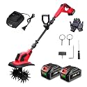 Cordless Tiller Cultivator 360RPM Electric Garden Tiller