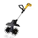Cordless Tiller Cultivator Compatible with Dewalt 20V Battery(Tool Only), 9-Inch Tilling Width, 6.6-Inch Depth 360RPM Electric Brushless Tiller Garden Rototiller for Lawn/Gardening/Soil Cultivation