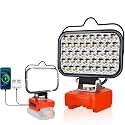 Cordless Work Light for Black+Decker 20V Battery, Portable LED Spotlight with USB & Type-C Port, 80W 8000LM Compact Lighting for Emergencies, Camping, Workshop (No Battery)