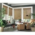 Cordless Woven Wood Roman Shades, 46W x 72H, Bamboo Mesh Natural, Sizes 20-72 Wide and 24-72 High